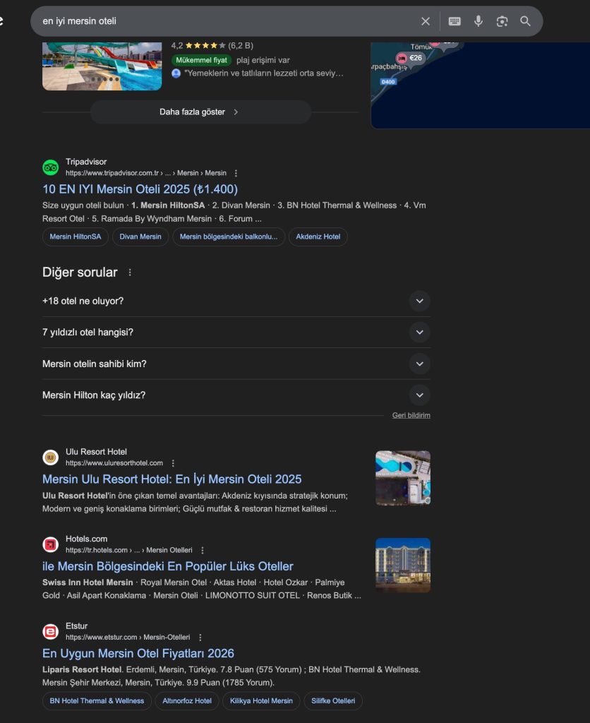Uluresorthotel En Iyi Mersin Oteli Google Canli Sonuclar Dijitern
